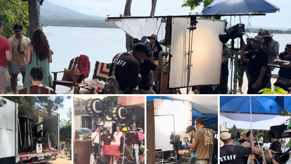 film in Nicaragua production crew on set